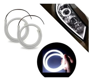 Par Fita Barra Led Neon 12v Para Farol 40cm Universal Branco Frio